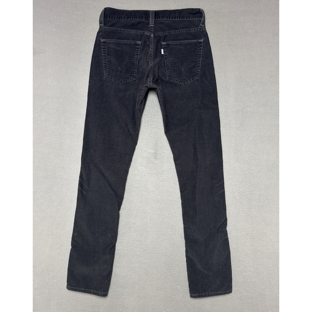 Levis 511 Slim Fit Corduroy Pants Mens 30x32 Slate Straight Distressed Whiskers - Picture 7 of 10